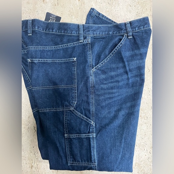 New Gap Denim Original Straight Carpenter Pant Relaxed Fit Blue Jeans Mens 40x32 - Picture 8 of 8